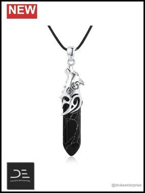Wolf Necklace 925 Sterling Silver Wolf Head Pendant 20in Gift for Men Women